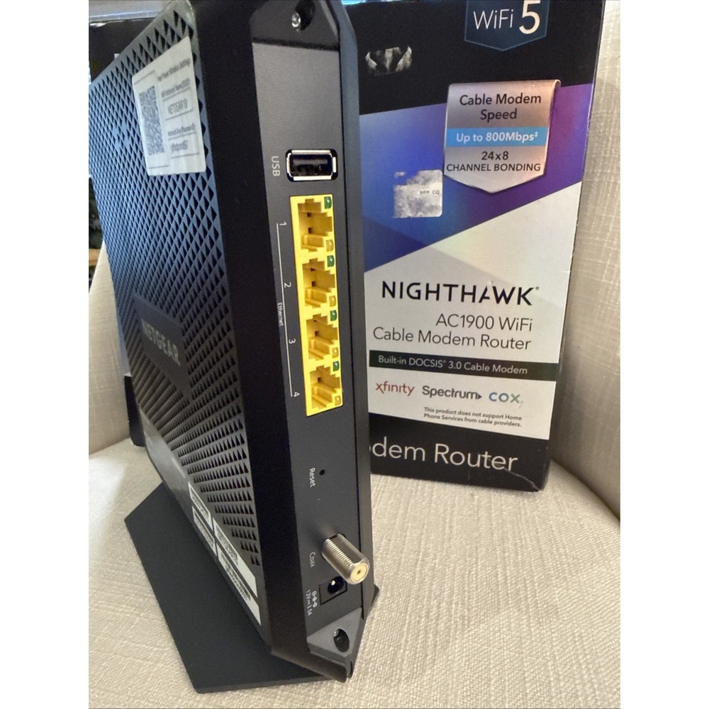 NETGEAR Nighthawk AC1900 4 Wireless WiFi 5 Router Modem C7000v2 - Picture 8 of 16